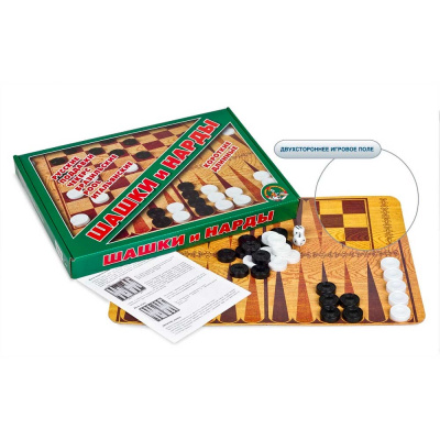 Настольная игра Десятое Королевство 01069 Шашки/нарды большие